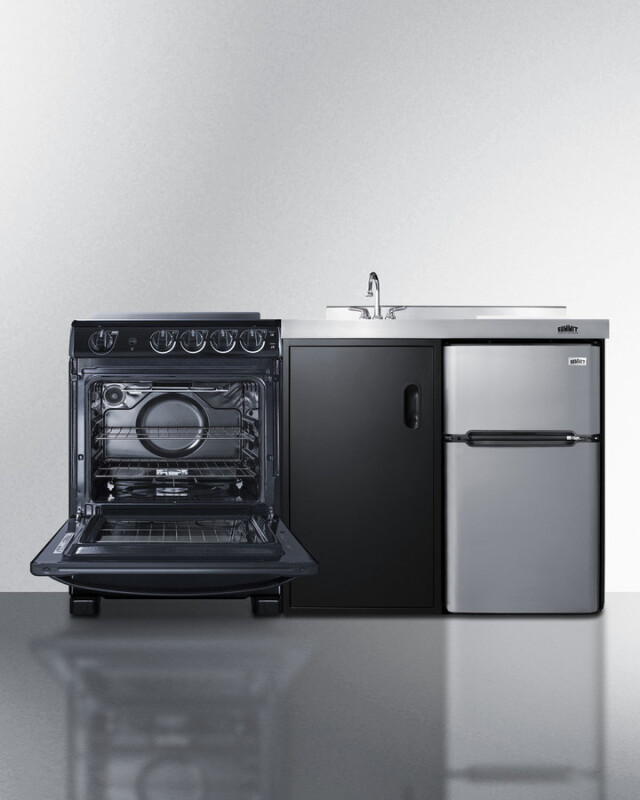 63" Wide All-in-One Kitchenette with Electric Range ACK63ELSTB