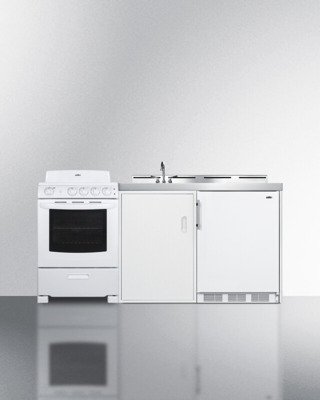 72" Wide All-in-One Kitchenette with Electric Coil Range ACK72COILW