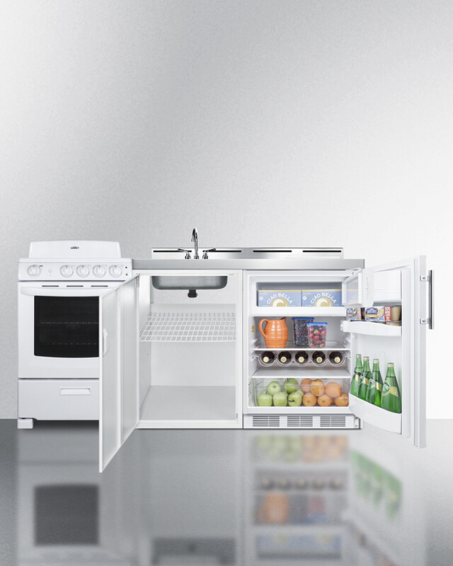 72" Wide All-in-One Kitchenette with Electric Coil Range ACK72COILW