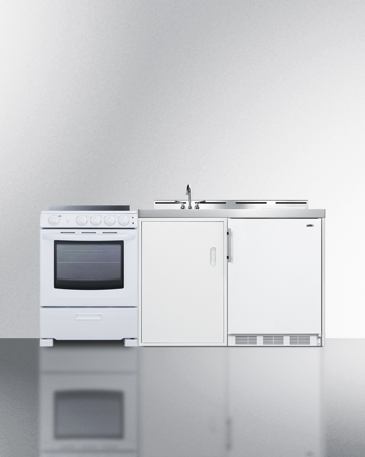 72" Wide All-in-One Kitchenette with Electric Range ACK72ELSTW