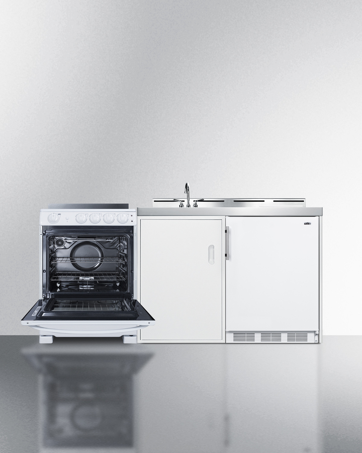 72" Wide All-in-One Kitchenette with Electric Range ACK72ELSTW