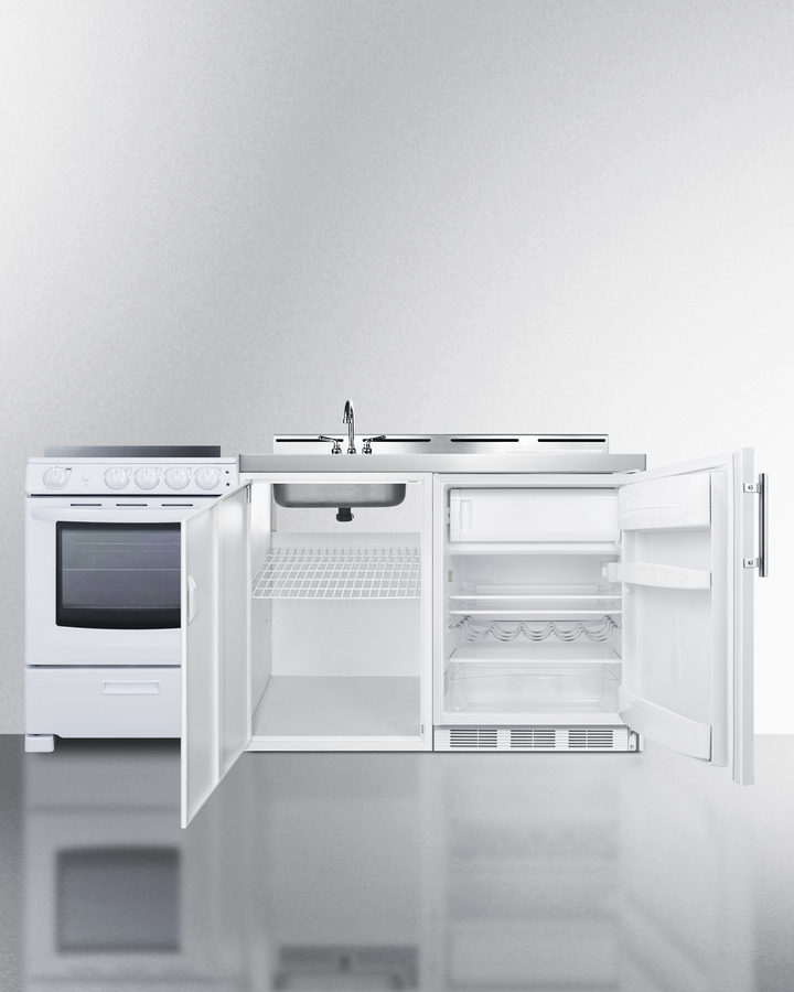 72" Wide All-in-One Kitchenette with Electric Range ACK72ELSTW
