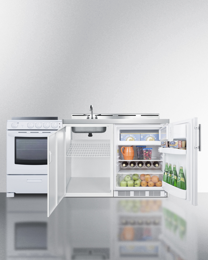 72" Wide All-in-One Kitchenette with Electric Range ACK72ELSTW
