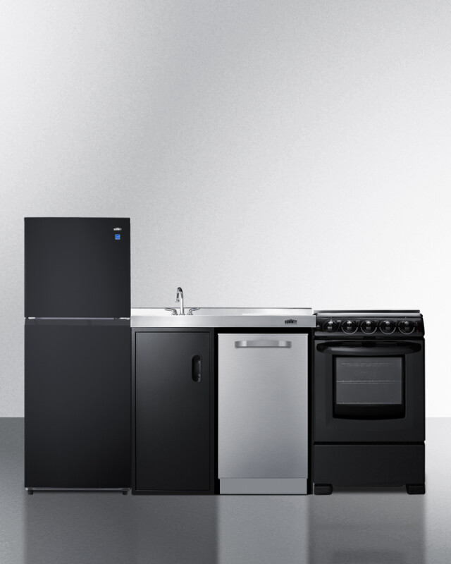 80" Wide All-In-One Kitchenette with Range and Dishwasher ACK80HT