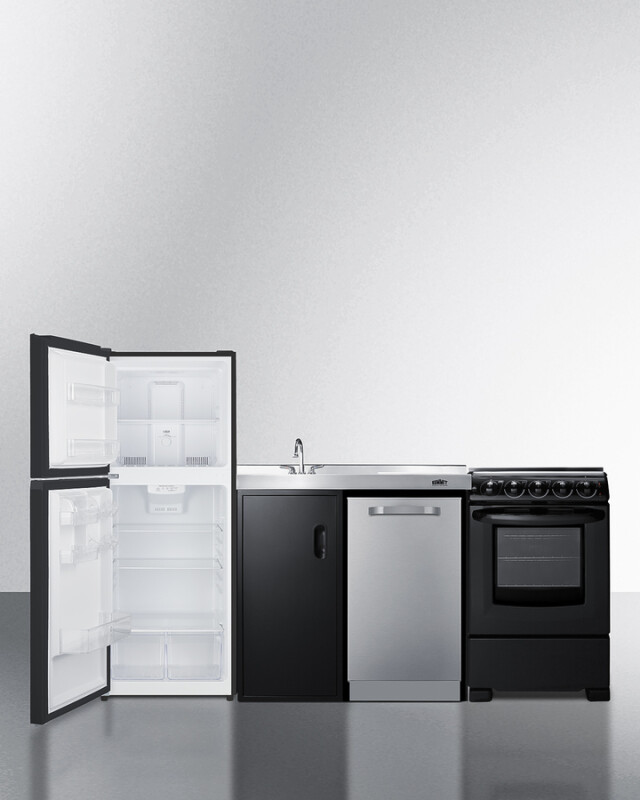 80" Wide All-In-One Kitchenette with Range and Dishwasher ACK80HT