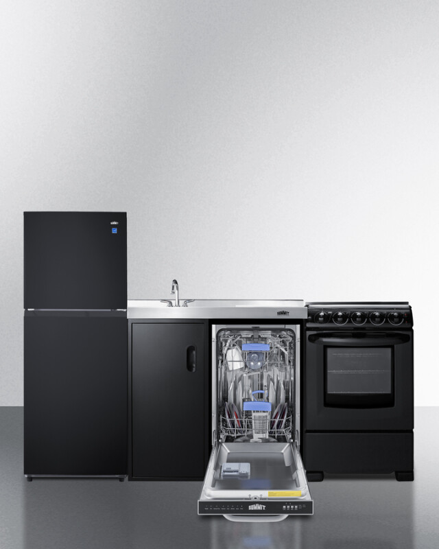 80" Wide All-In-One Kitchenette with Range and Dishwasher ACK80HT