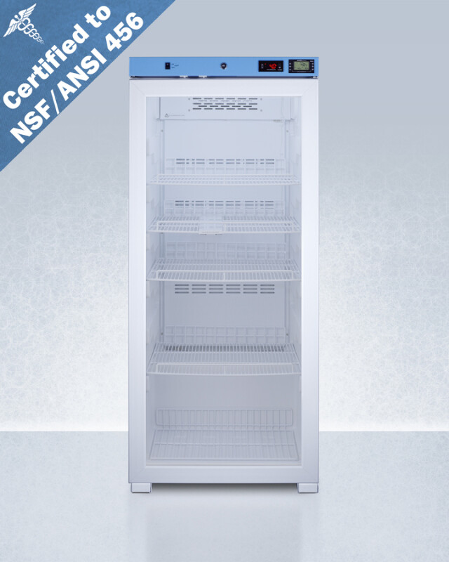24" Wide Upright Medical Refrigerator, Certified to NSF/ANSI 456 Vaccine Storage Standard ACR1012GNSF456