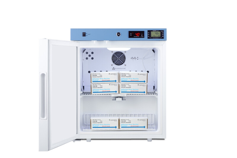 19" Wide Compact Medical Refrigerator, Certified to NSF/ANSI 456 Vaccine Storage Standard ACR161WNSF456LHD