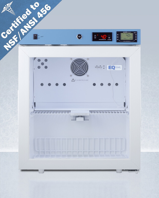 19" Wide Compact Medical Refrigerator, Certified to NSF/ANSI 456 Vaccine Storage Standard ACR162GNSF456