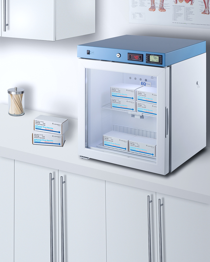 19" Wide Compact Medical Refrigerator, Certified to NSF/ANSI 456 Vaccine Storage Standard ACR162GNSF456LHD