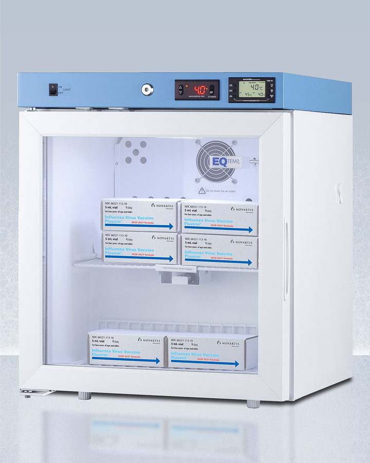 19" Wide Compact Medical Refrigerator, Certified to NSF/ANSI 456 Vaccine Storage Standard ACR162GNSF456LHD