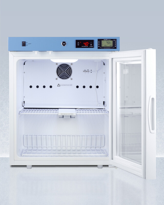 19" Wide Compact Medical Refrigerator, Certified to NSF/ANSI 456 Vaccine Storage Standard ACR22GNSF456