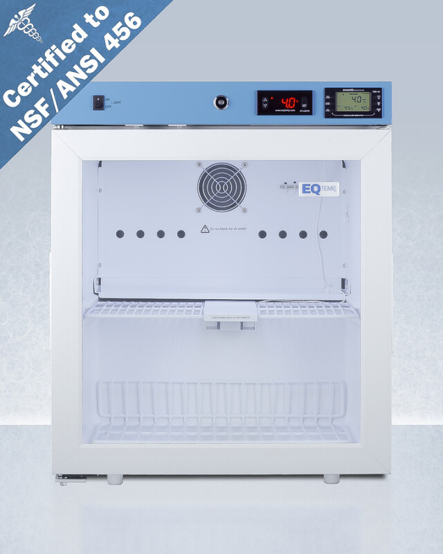 19" Wide Compact Medical Refrigerator, Certified to NSF/ANSI 456 Vaccine Storage Standard ACR22GNSF456LHD