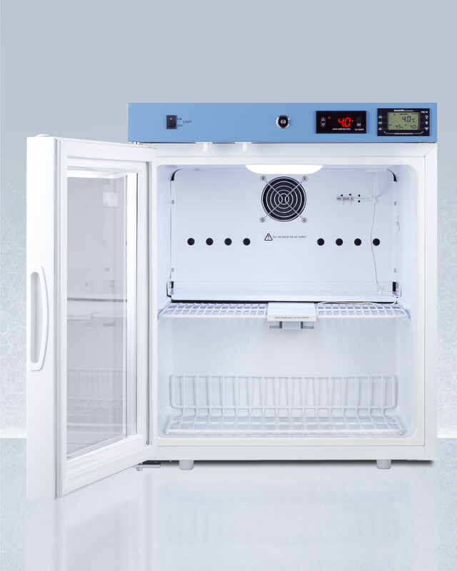 19" Wide Compact Medical Refrigerator, Certified to NSF/ANSI 456 Vaccine Storage Standard ACR22GNSF456LHD