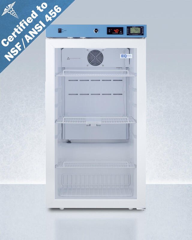 19" Wide Medical Refrigerator, Certified to NSF/ANSI 456 Vaccine Storage Standard ACR32GNSF456