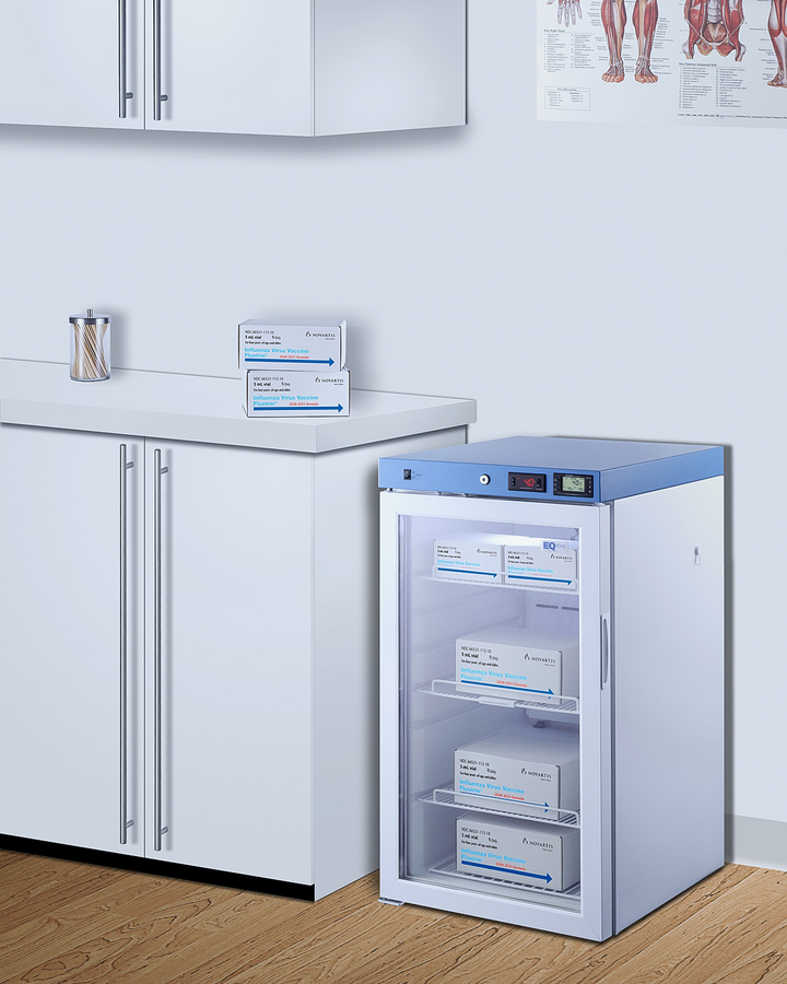 19" Wide Medical Refrigerator, Certified to NSF/ANSI 456 Vaccine Storage Standard ACR32GNSF456LHD