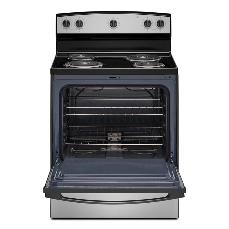 Amana 30-inch Electric Range with Easy-Clean Glass Door Stainless Steel ACR4203MNS Picture 1