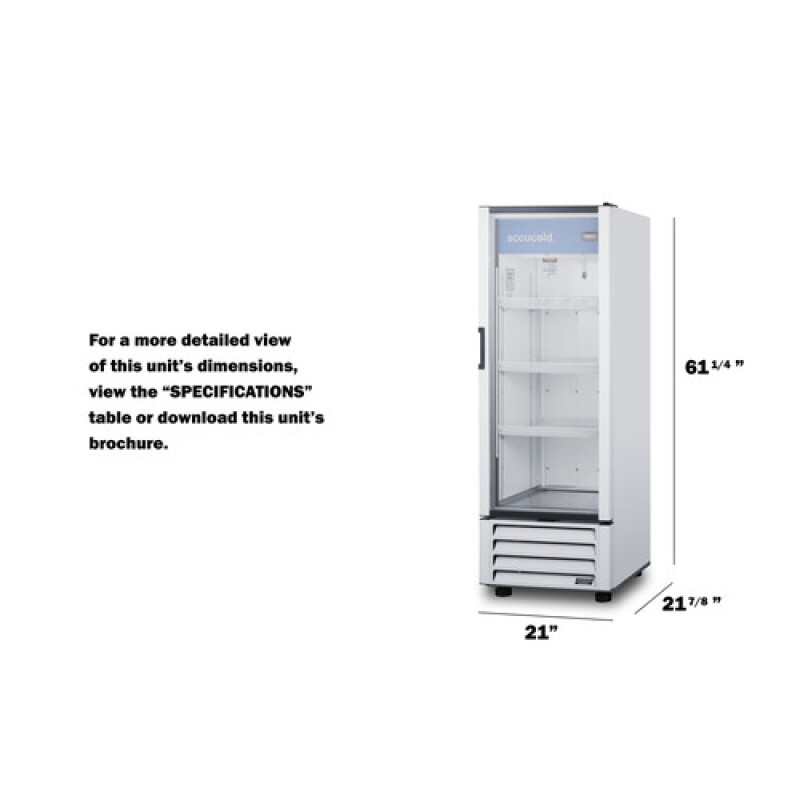 21" Wide Pharmacy Refrigerator ACR82L