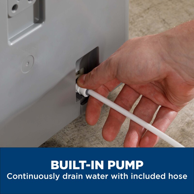 50 Pint Portable Dehumidifier with Built-in Pump and Smart Dry for Wet Spaces view 7