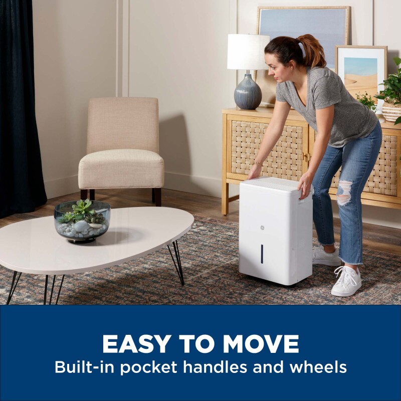 50 Pint Portable Dehumidifier with Smart Dry for Wet Spaces view 4