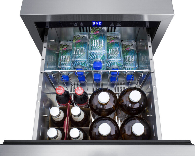 18" Wide Outdoor 2-Drawer All-Refrigerator, ADA Compliant ADRD18OS