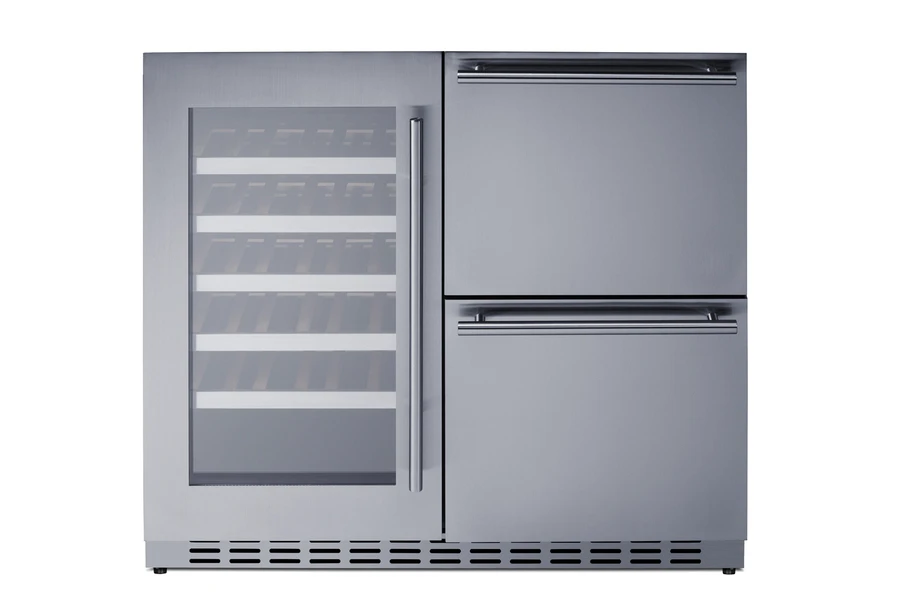 36" Wide Combination Wine Cellar & 2-Drawer Refrigerator, ADA Compliant ADRWC36