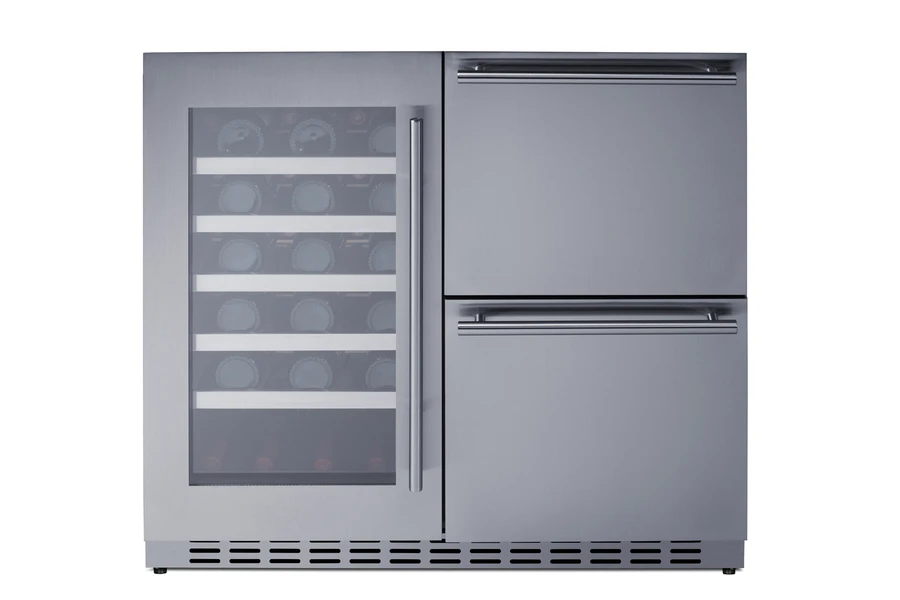 36" Wide Combination Wine Cellar & 2-Drawer Refrigerator, ADA Compliant ADRWC36