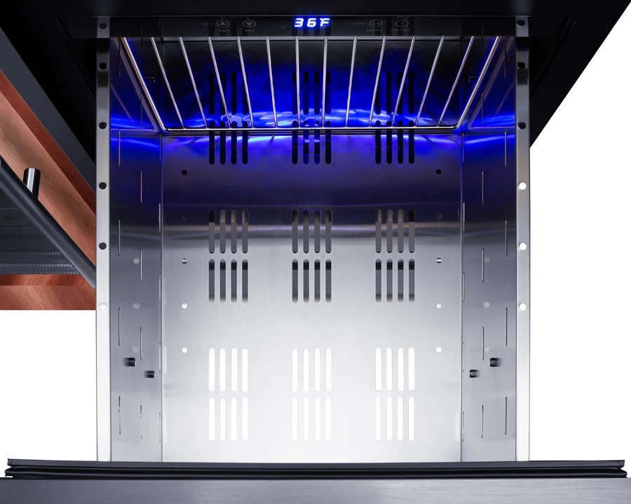 36" Wide Combination Wine Cellar & 2-Drawer Refrigerator , ADA Compliant (Panel Not Included) ADRWC36PNR