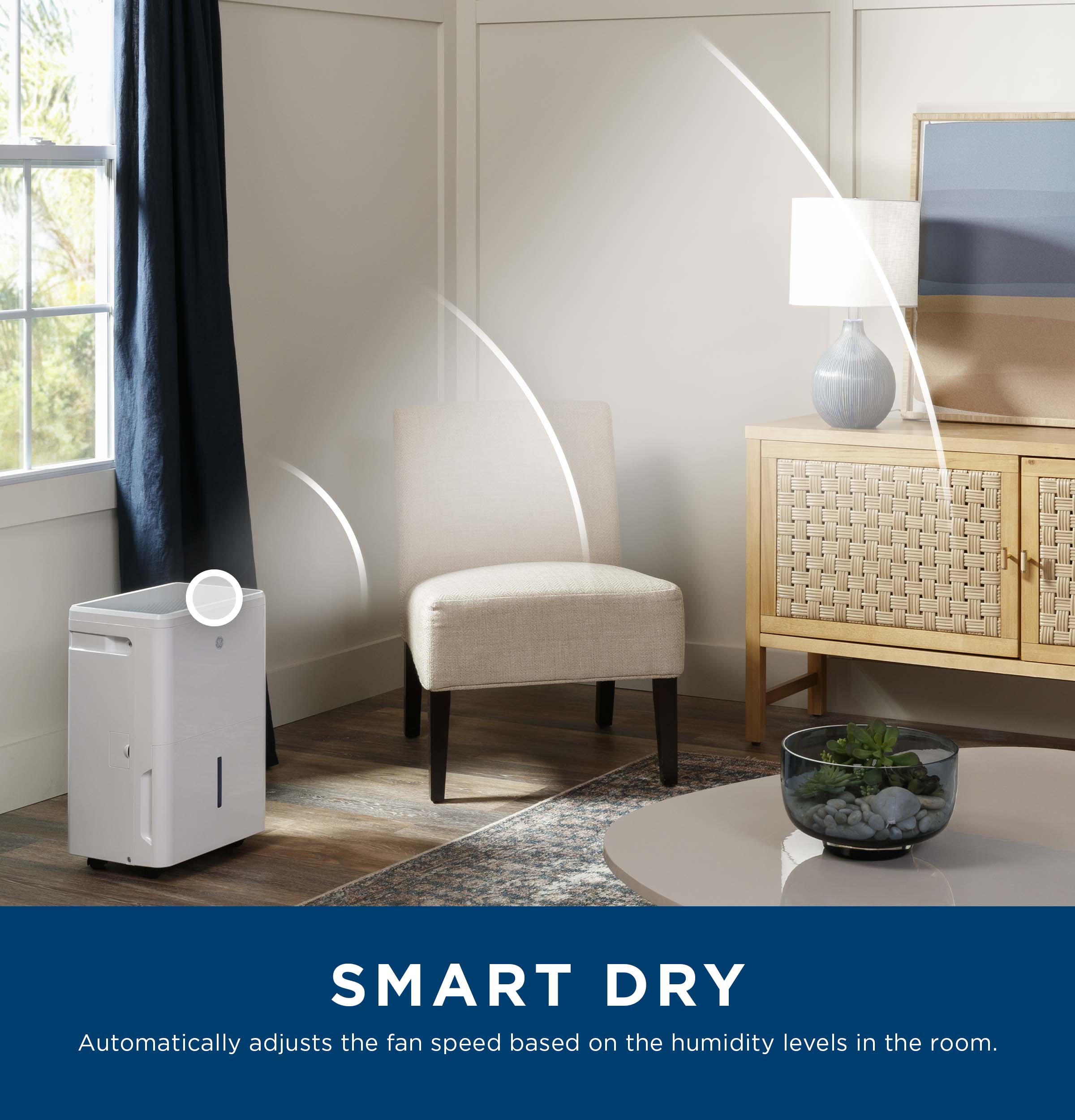 35 Pint Portable Dehumidifier with Smart Dry for Very Damp Spaces view 9