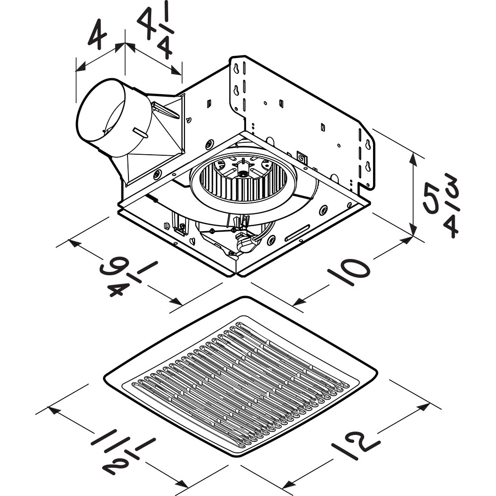 Flex Series 80 CFM 0.7 Sones Ventilation Fan AE80B
