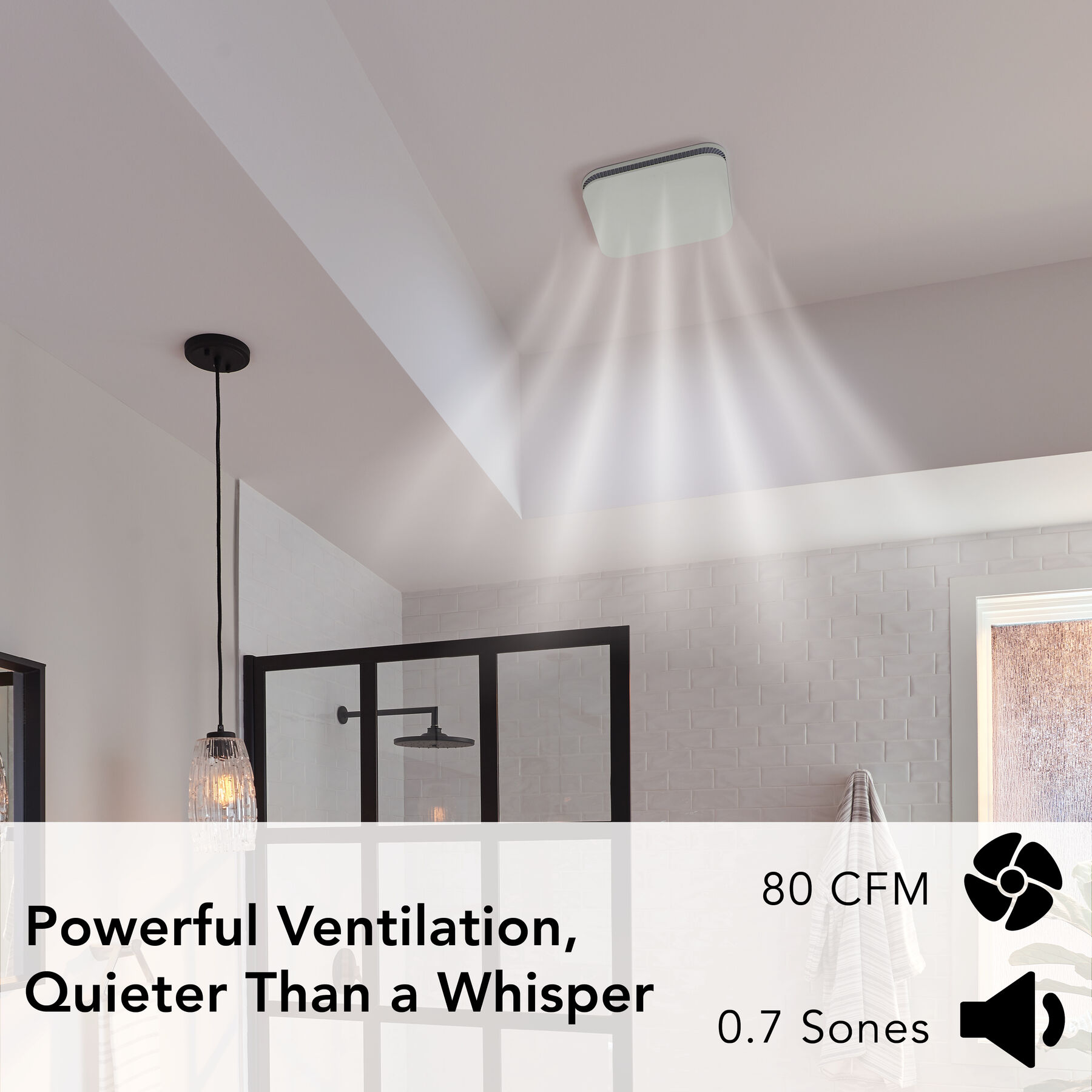 FLEX 80 CFM Bathroom Exhaust Fan w/ CLEANCOVER Grille AE80K