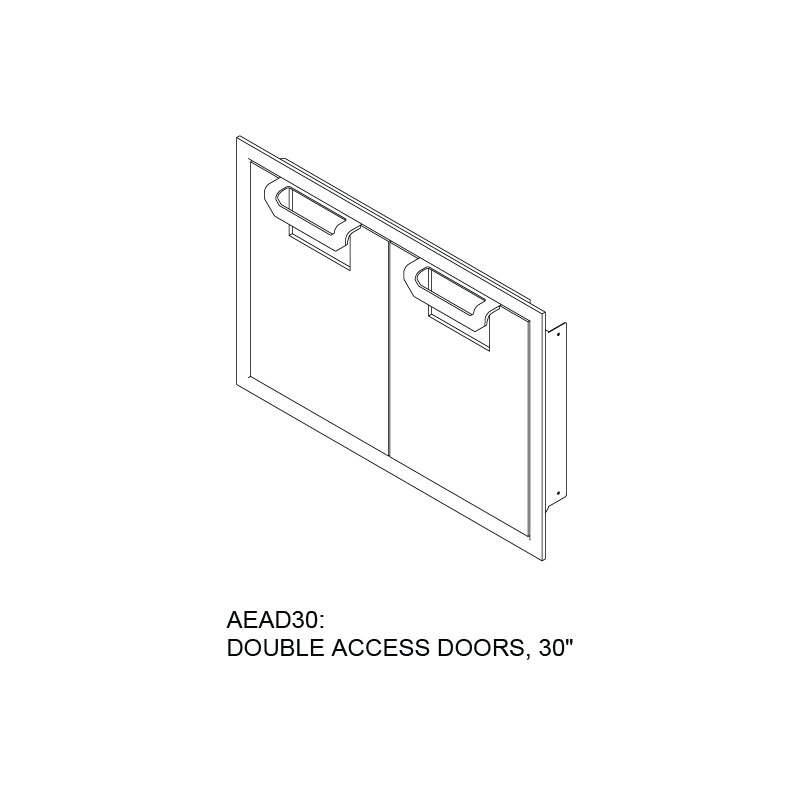 30" Aspire Double Access Doors - AEAD Series AEAD30SS