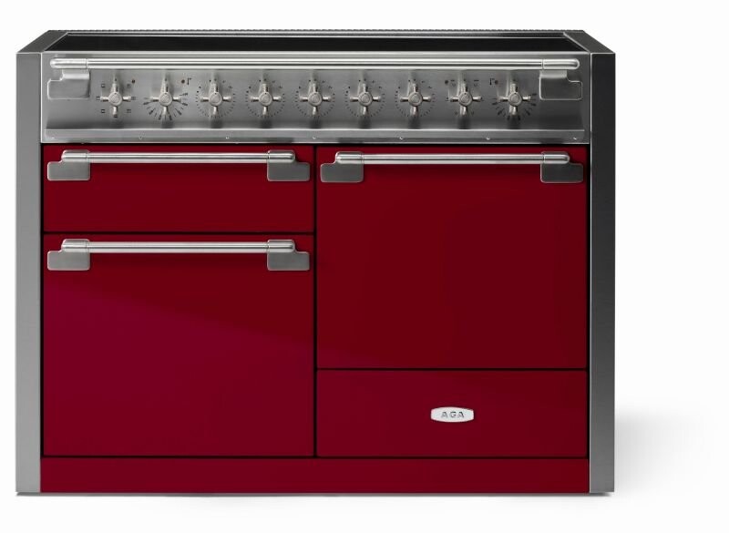 Elise 48" Induction Range with Antique Brass Trim AEL481INABCNB
