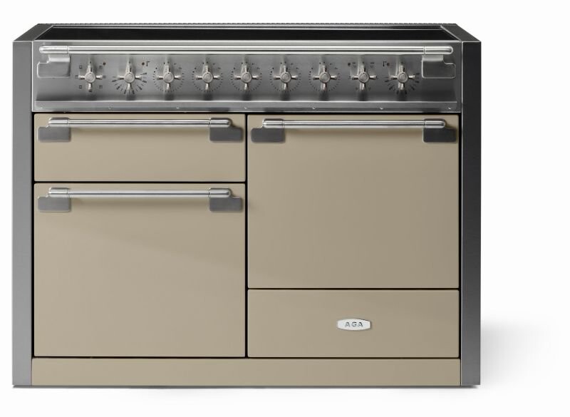 Elise 48" Induction Range with Antique Brass Trim AEL481INABFWN