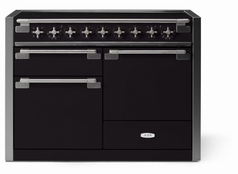 Elise 48" Induction Range with Antique Brass Trim AEL481INABMBL