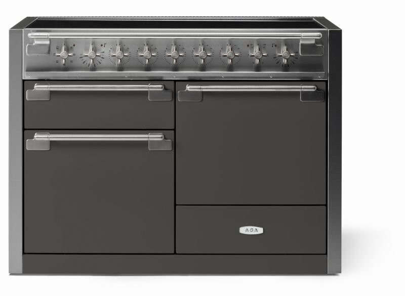 Elise 48" Induction Range with Antique Brass Trim AEL481INABSLT