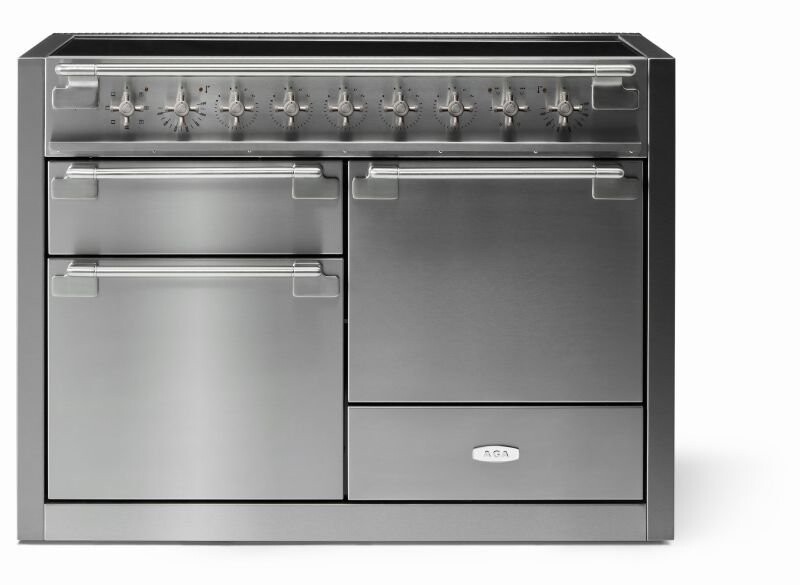 Elise 48" Induction Range with Antique Brass Trim AEL481INABSS