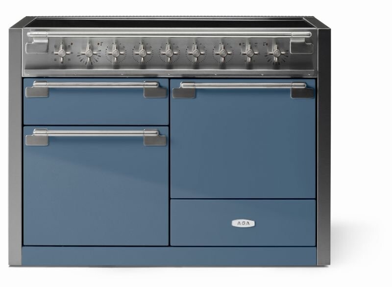 Elise 48" Induction Range with Antique Brass Trim AEL481INABSTB