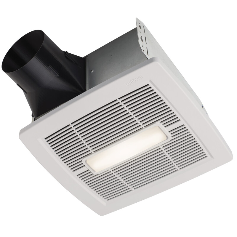 Flex Series 80 CFM Ceiling Roomside Installation Bathroom Exhaust Fan with Light AEN80L