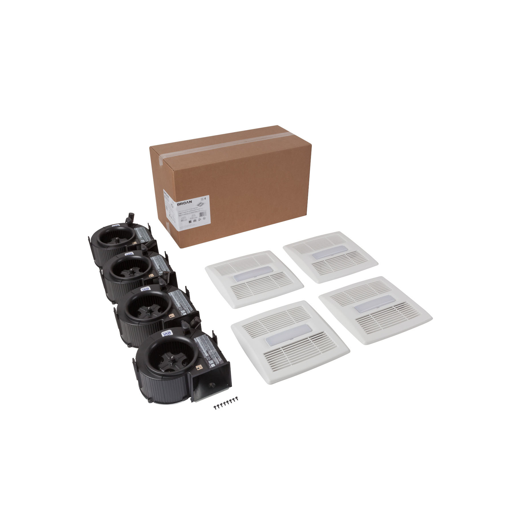NuTone Flex Series 80 CFM 0.8 Sones Ventilation Fan Light Finish Pack AEN80LF1