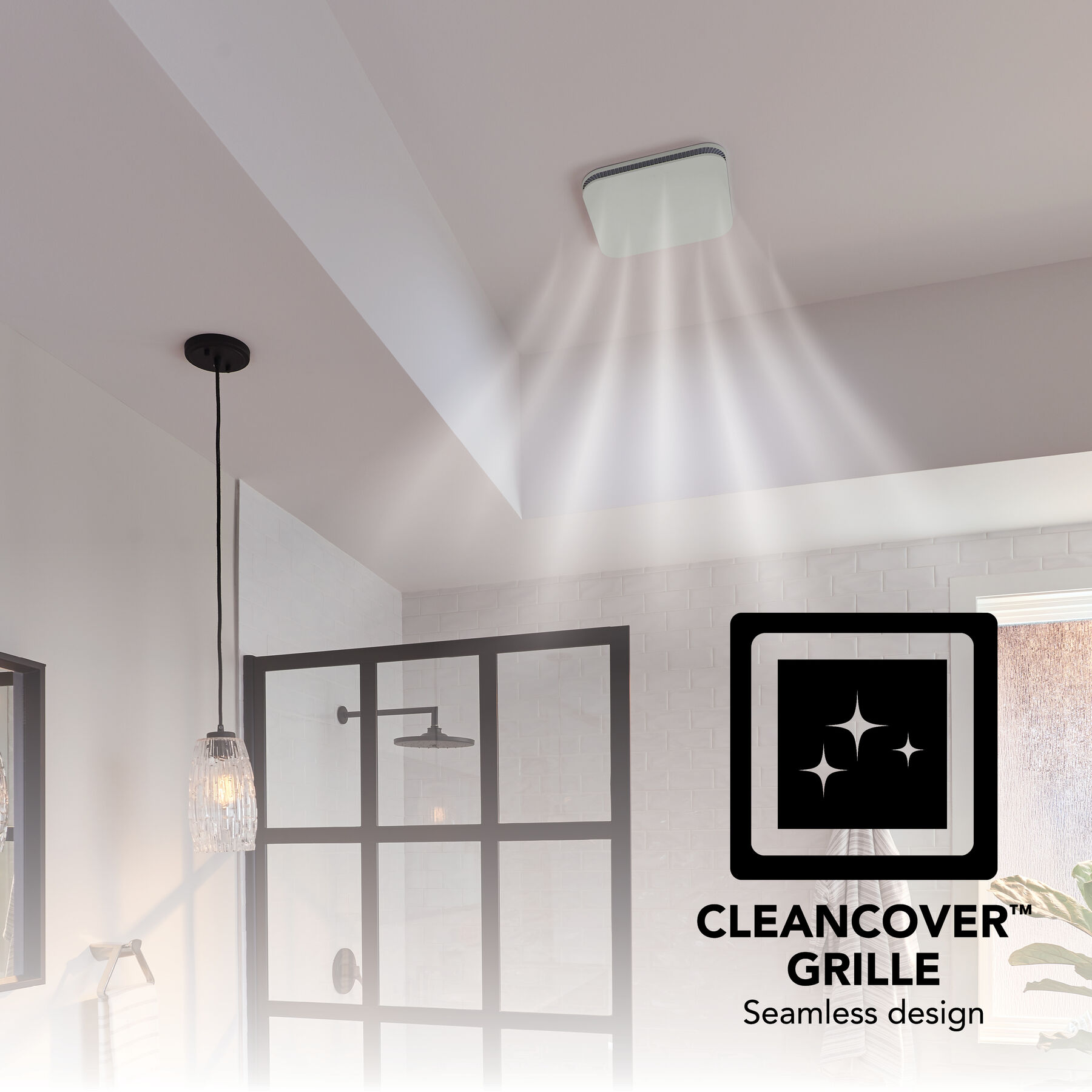 110 CFM Bathroom Exhaust Fan with CleanCover Grille view 4