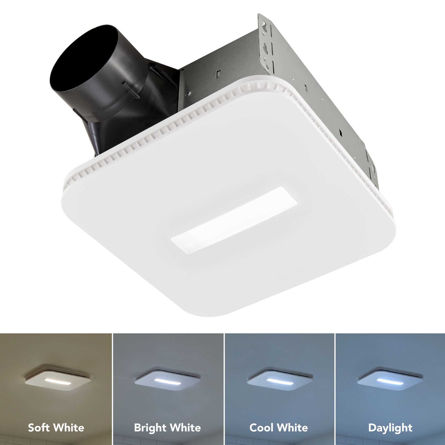 80 CFM Bathroom Exhaust Fan with CCT LED Light CleanCover Grille AER80CCTK