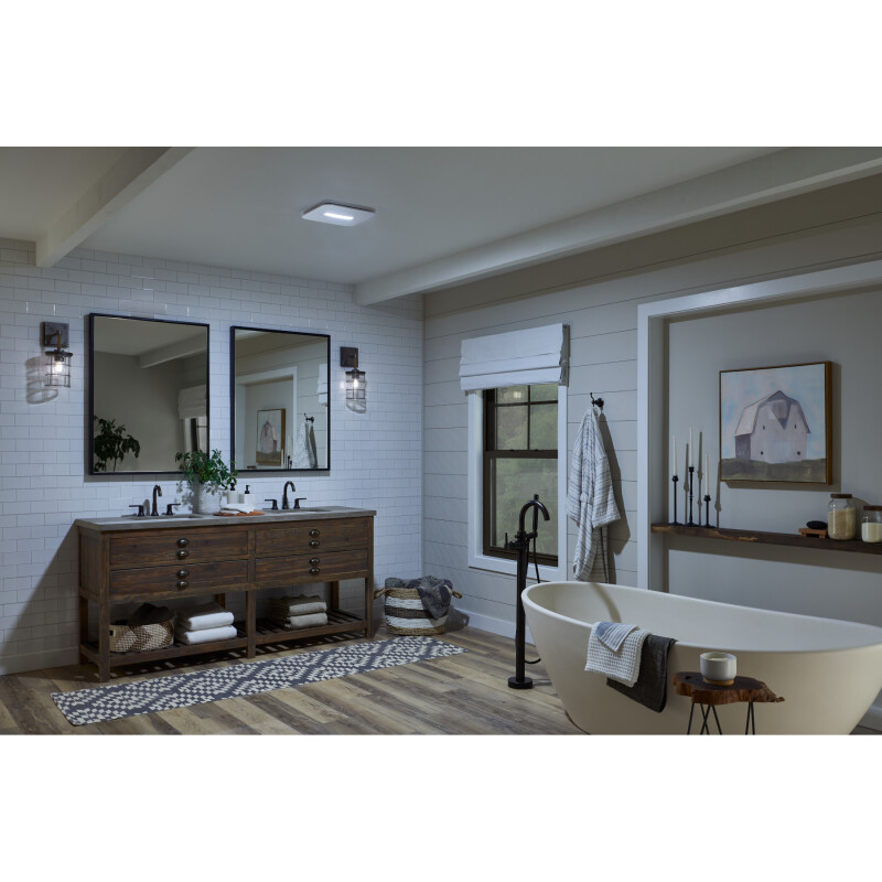 80 CFM Bathroom Exhaust Fan with CCT LED Light CleanCover Grille AER80CCTK
