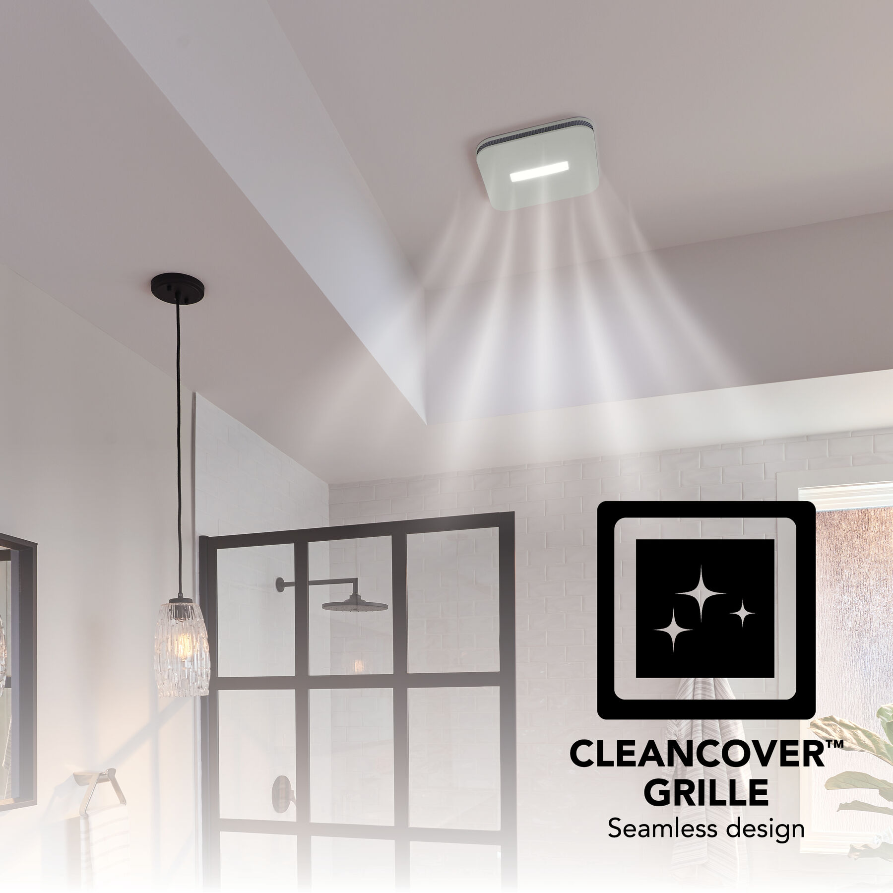 Roomside CleanCover 80 CFM 0.7 Sone Exhaust Fan with LED Light AER80LK