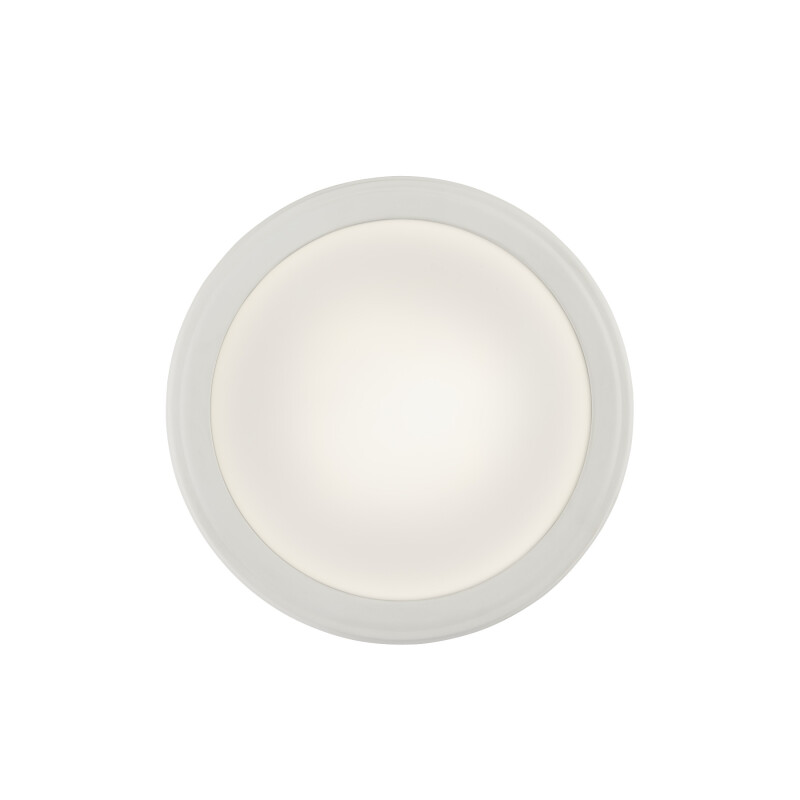 80 CFM Decorative Exhaust Fan with Round Flat Panel LED Light AER80LWH