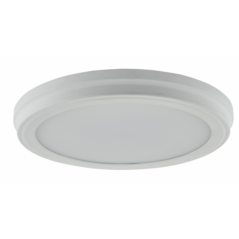 80 CFM Decorative Exhaust Fan with Round Flat Panel LED Light AER80LWH