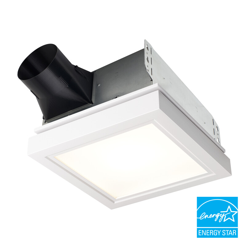 110 CFM 1.5 Sones Decorative Ventilation Fan Light with Trim Energy Star AERN110LTW