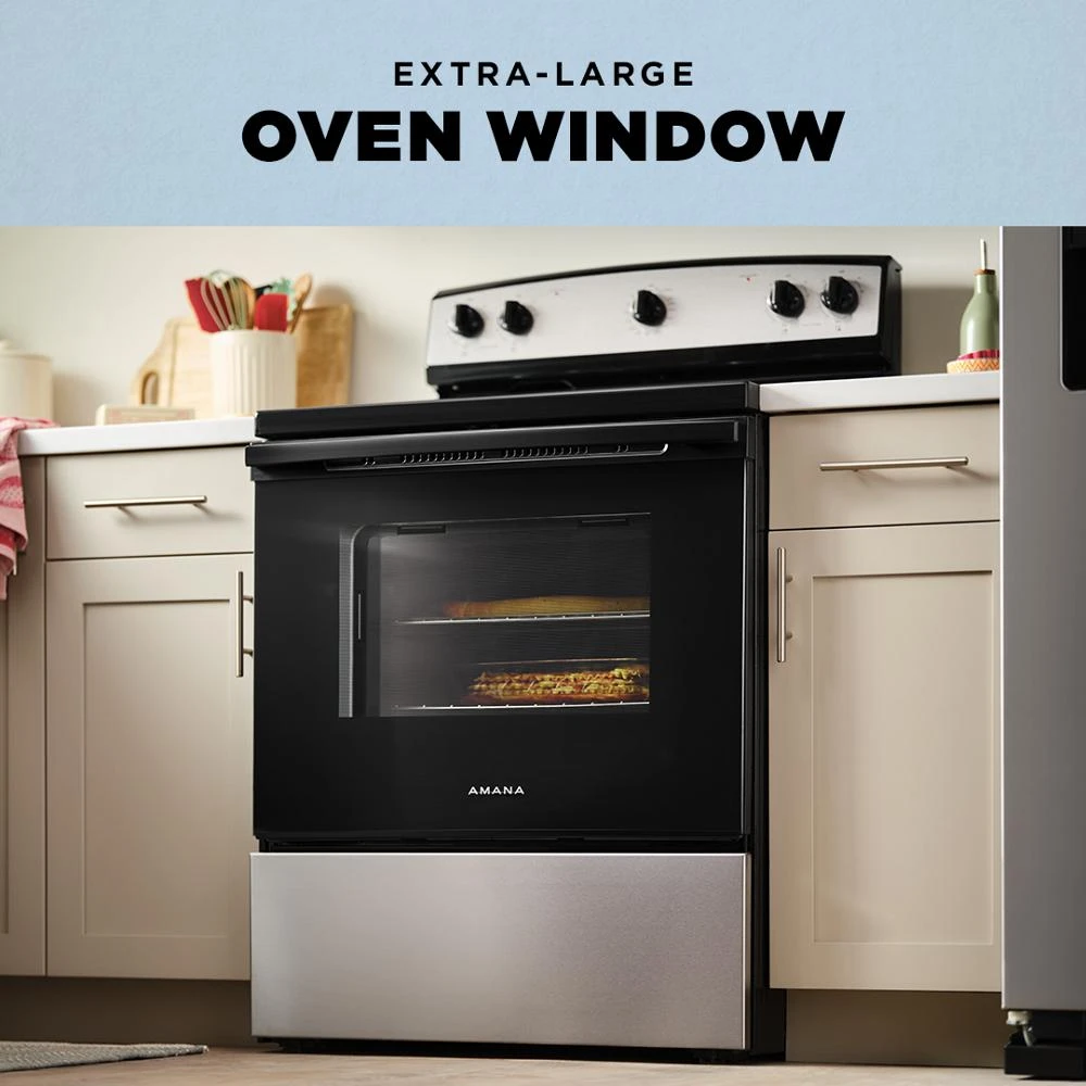 Amana® 30-inch Electric Range With Extra-large Oven Window view 3