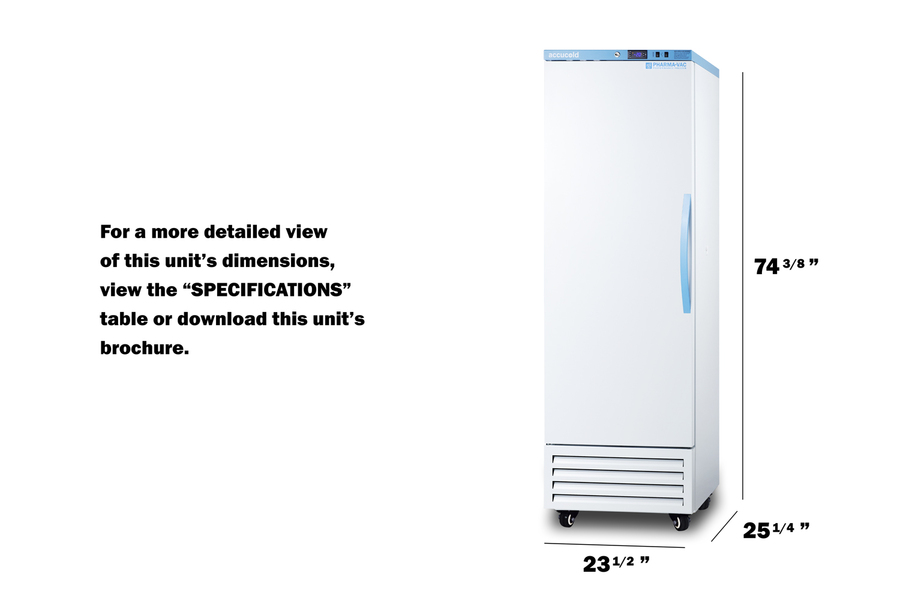 Performance Series upright frost-free Pharma-Vac freezer AFS14PVLHD