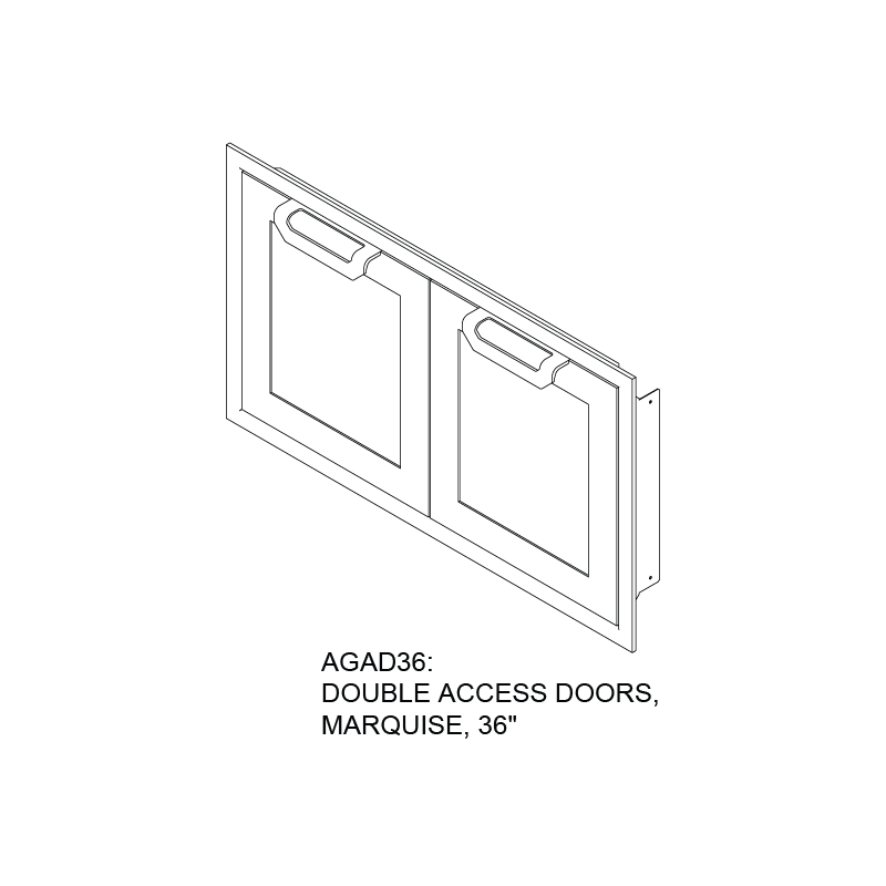 36" Outdoor Double Access Doors AGAD36PP